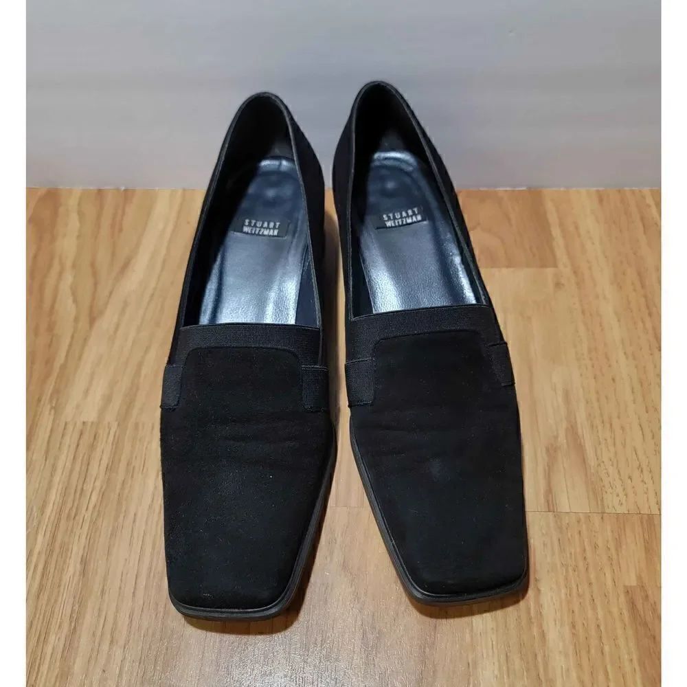 Stuart Weitz Suede Block Heel Shoes 6